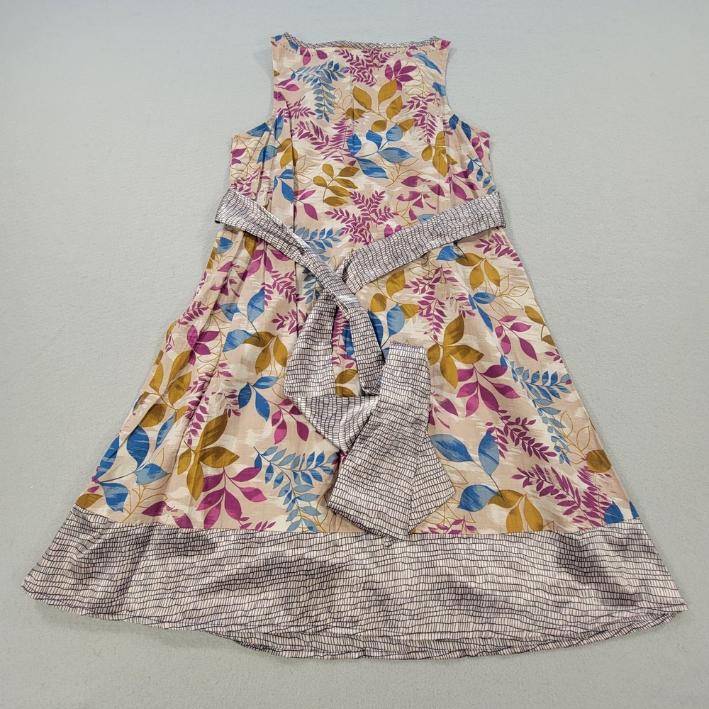 Forever 21‎ Floral Sleeveless Fit Flare Dress Tie Back Waist Boho Mini Size M - Picture 11 of 11